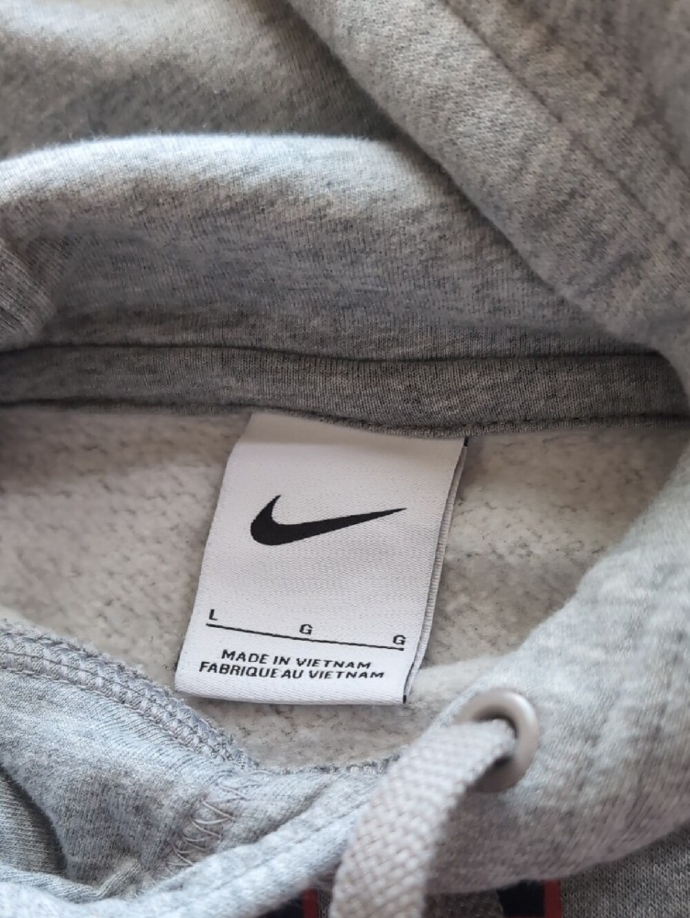 Nike USA Hockey Pullover Hoodie - Gray with Red and Navy Accents - Picture 2 of 3